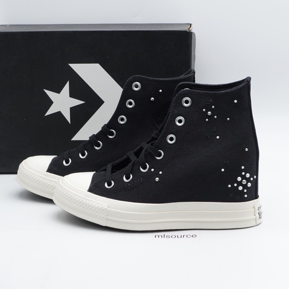 NEW Size 8 Women's Converse Chuck Taylor All Star Wedge Hi Sneakers A12514C - Picture 1 of 9